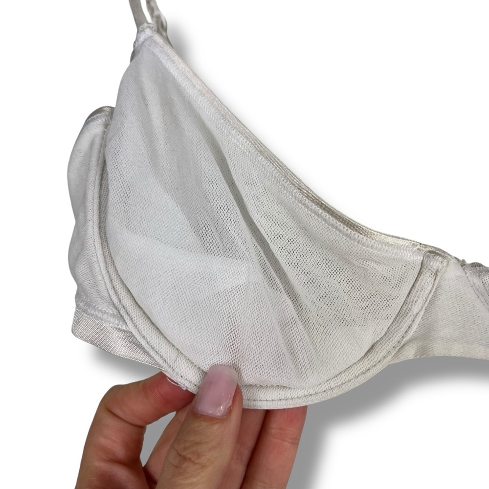 Cosabella Soire Confidence Molded Underwire Bra White Sheer Pushup 34C Italy - Picture 5 of 10